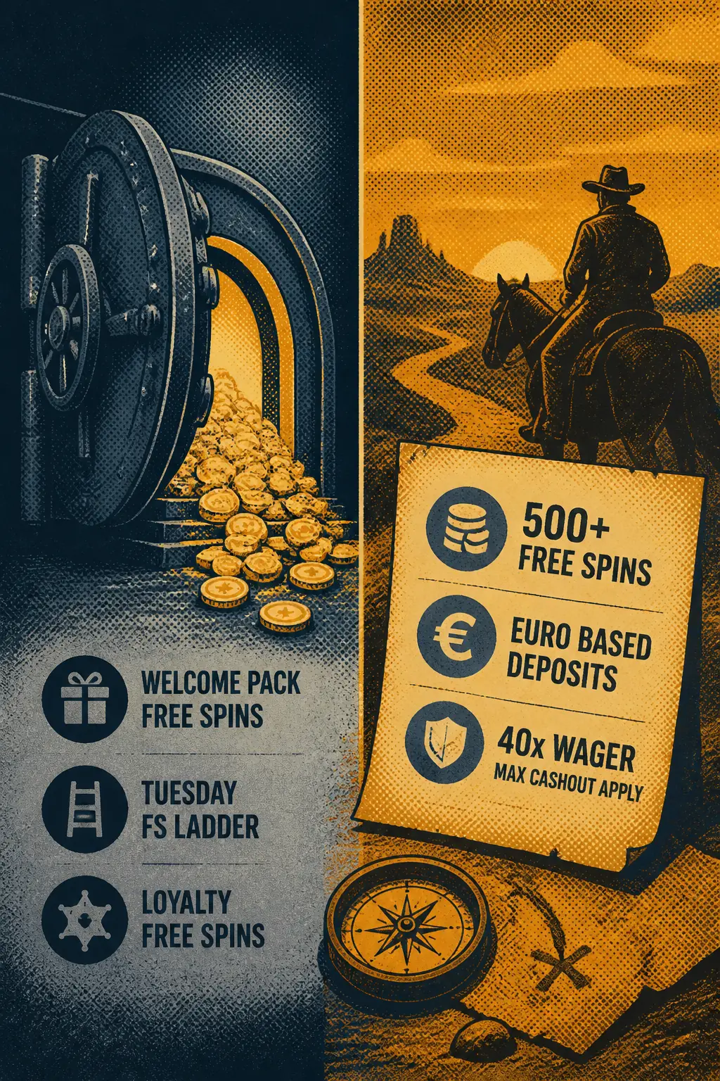 Wanted Win Casino Free Spins visual guide for Wanted Win Casino