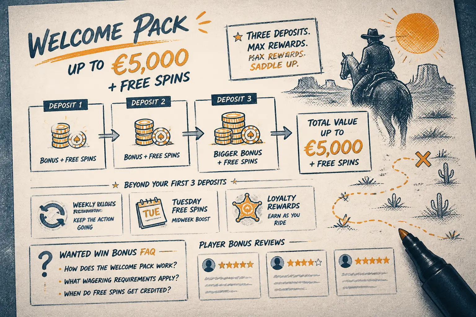 Wanted Win Casino Bonus visual guide for Wanted Win Casino